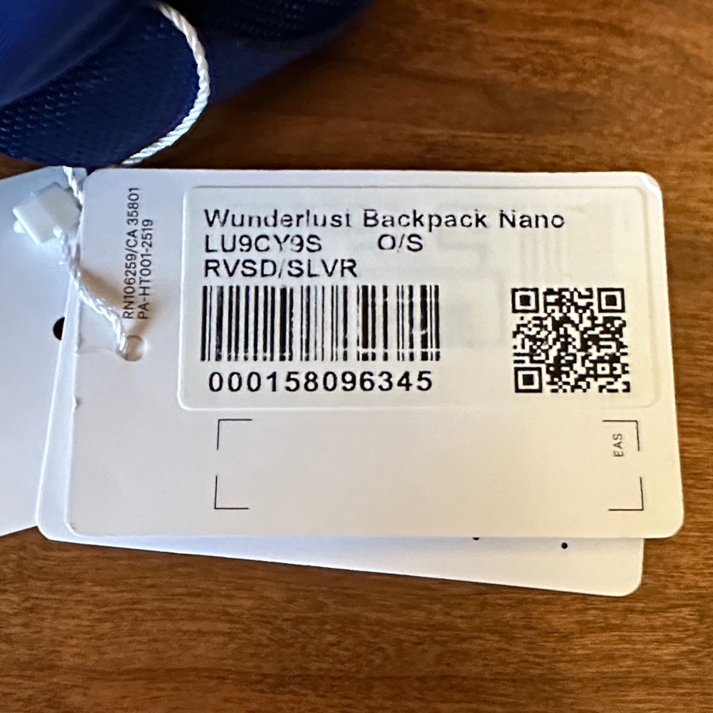 Lululemon Wunderlust Backpack Nano - Royal Blue NWT - Picture 16 of 16